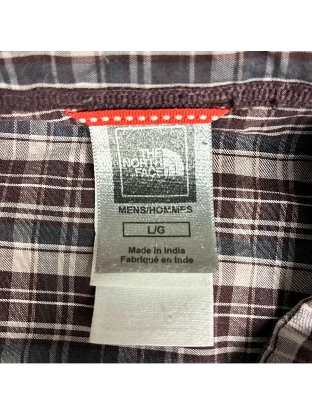 The North Face Men's Button Down Size Large Plaid